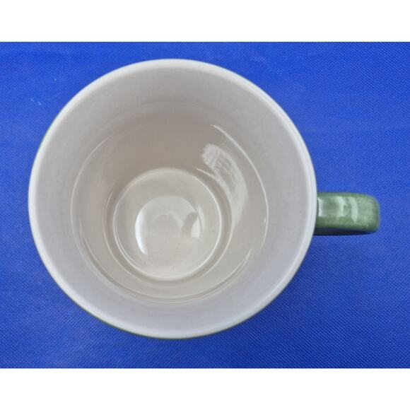 Two Celtic Knot Irish Blessing Stoneware Mugs Green Cream 15oz Capacity - Picture 6 of 12